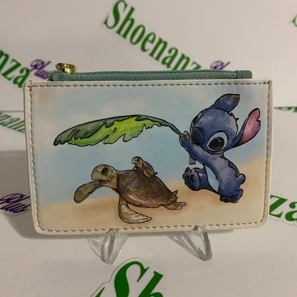 Loungefly Coin Purse Disney Lilo & Stitch Turtles Beach Clear ID Card Holder